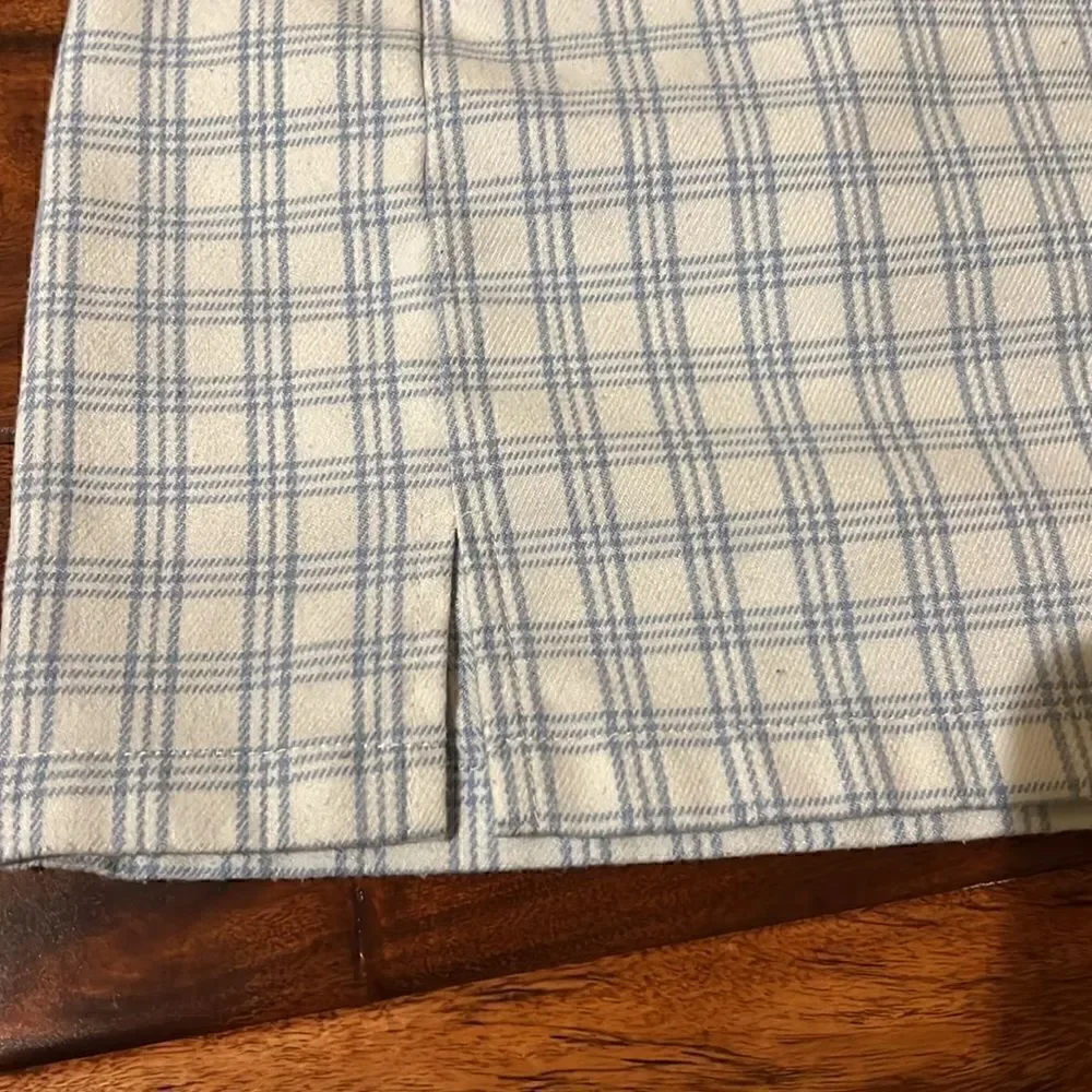 Brandy Melville Blue Plaid Check Cara Skirt